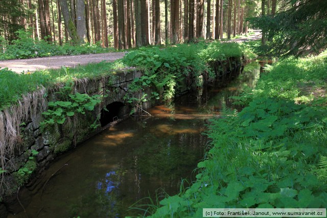 Schwarzenberský kanál mezi Schrollenbachem a Ježovou
