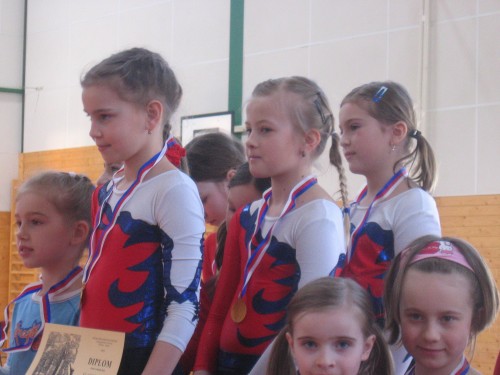1. místo - dívky 1.-3. ročník Hanáková, Preňková, Lajpoldová
