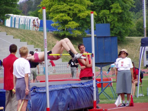 Skok vysoký 1. místo Veronika Vavrečková 166cm
