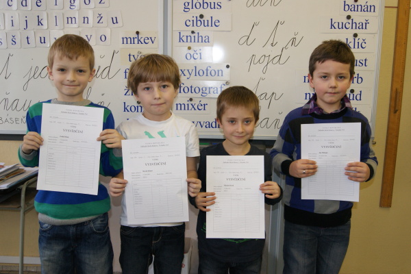 2013.1.31. Vysvědčení 1.roč.
