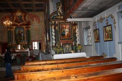 Původní dřevěný kostel
