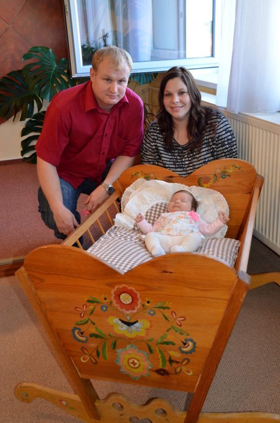 Anežka Mašláňová s rodiči
